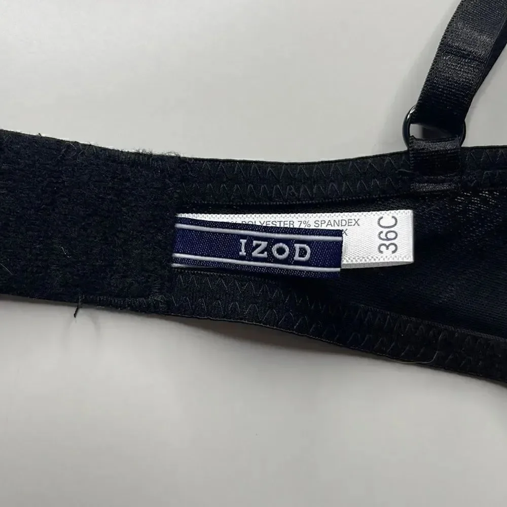 NWT IZOD T-shirt underwire padded bra.  Size 36C. Adjustable length straps.